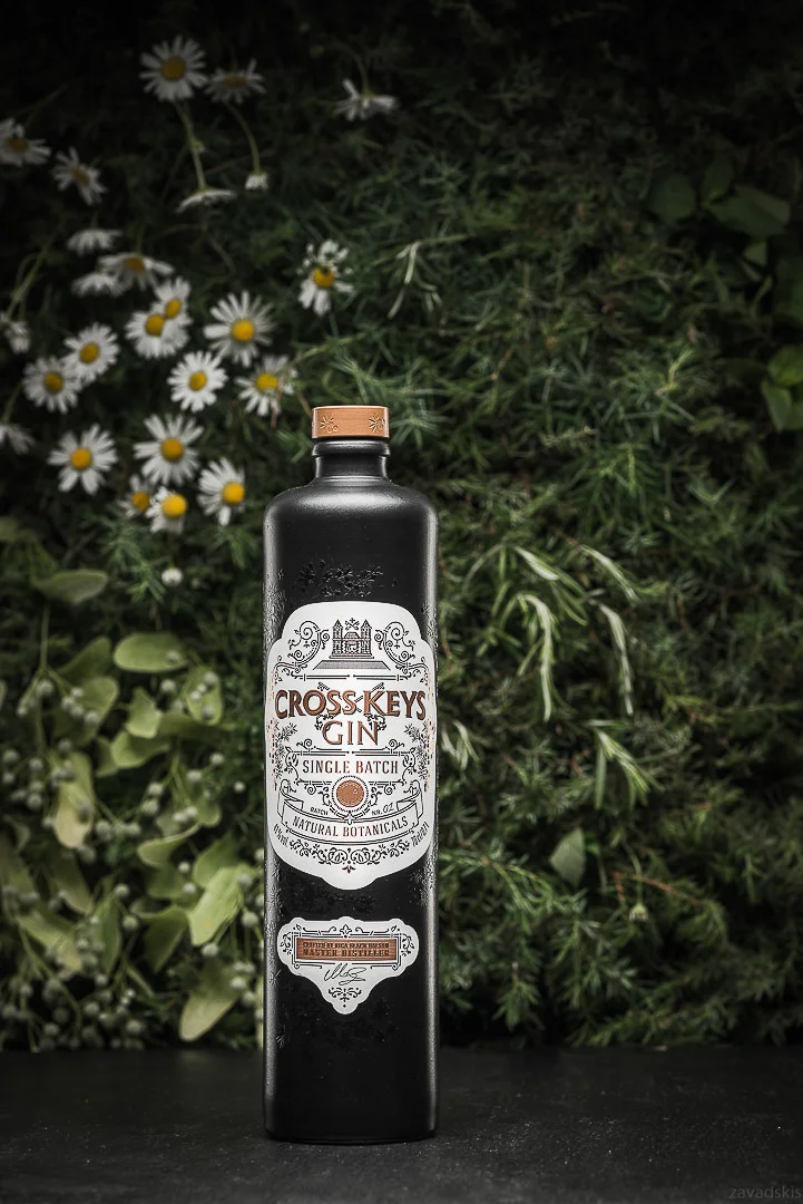 Dark Alcoholic Beverage in Bottle – Professional Campaign Visual