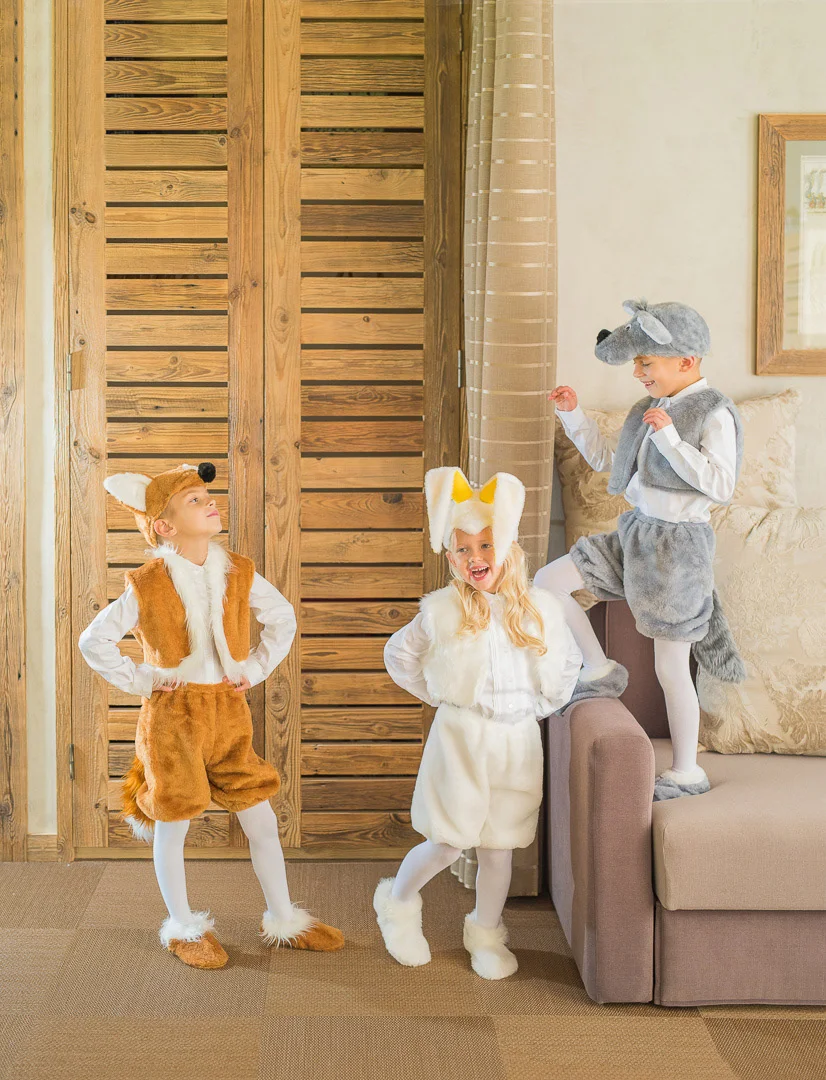 Two Children in Winter Outfits, Indoors – Natural Children's Photography