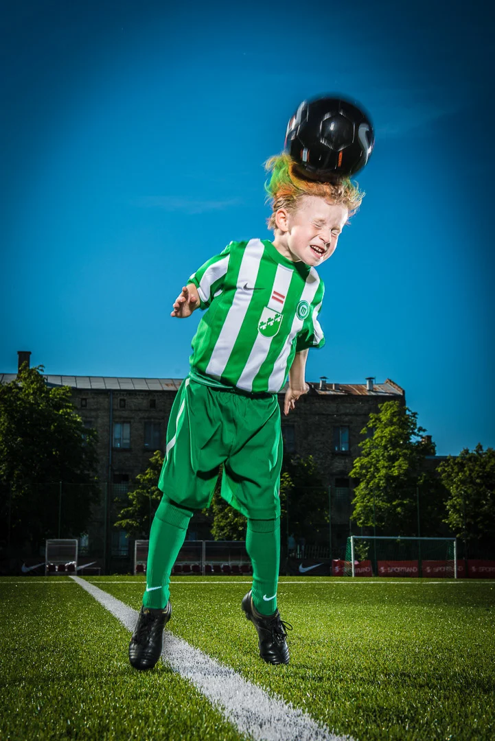 Boy Playing in Green Grass – Kids Portrait Photography